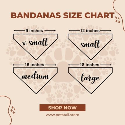 Bandanas Size Chart for Dogs