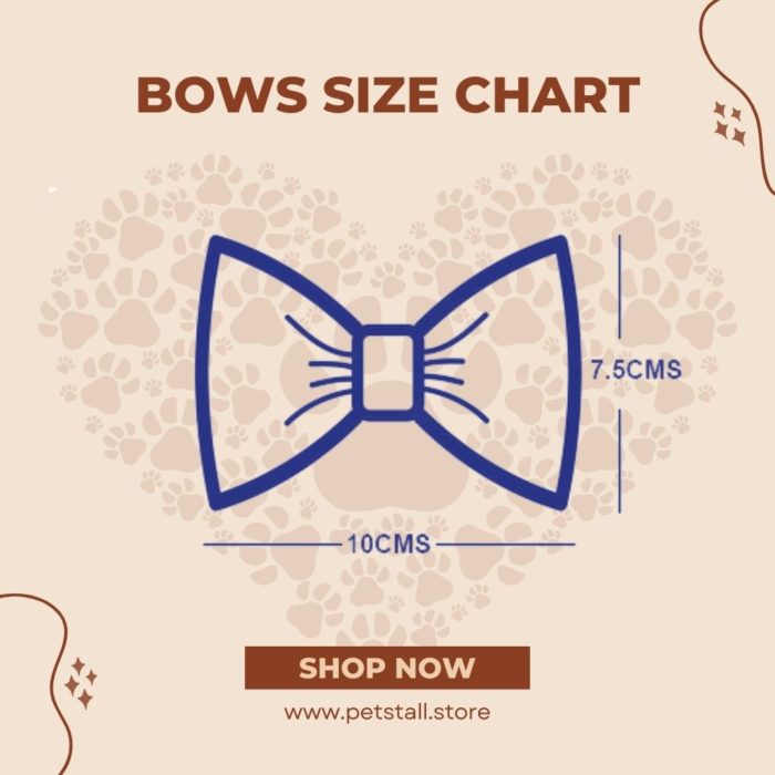 Bows Size Chart for Dogs